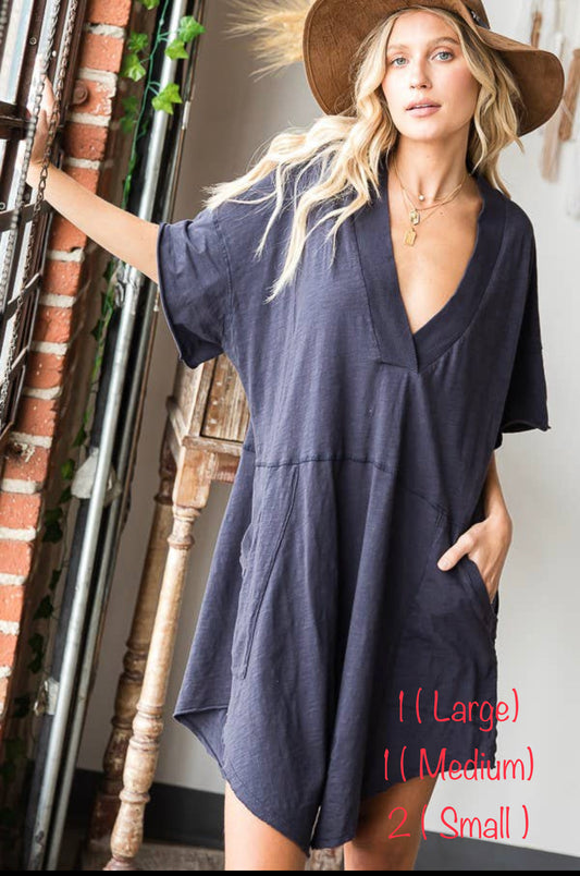 Navy Solid Western Romper